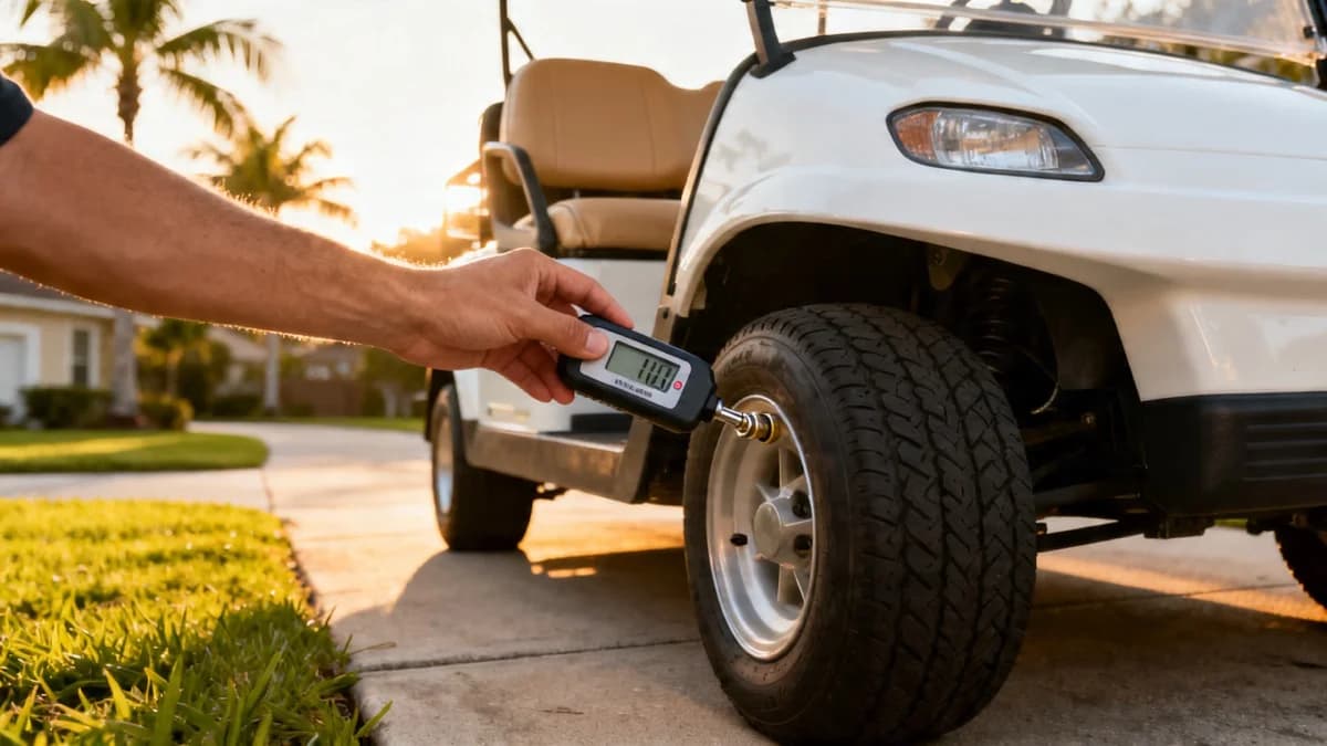 Golf Cart Tire Pressure Chart by Size (2026)
