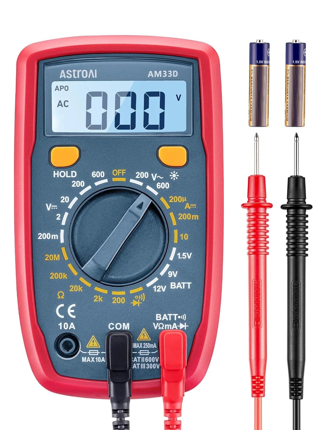 Digital multimeter for testing Yamaha golf cart batteries and wiring