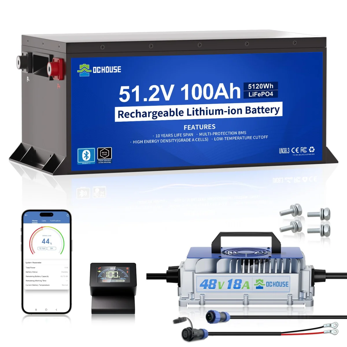 48V Lithium Battery Kit for golf carts
