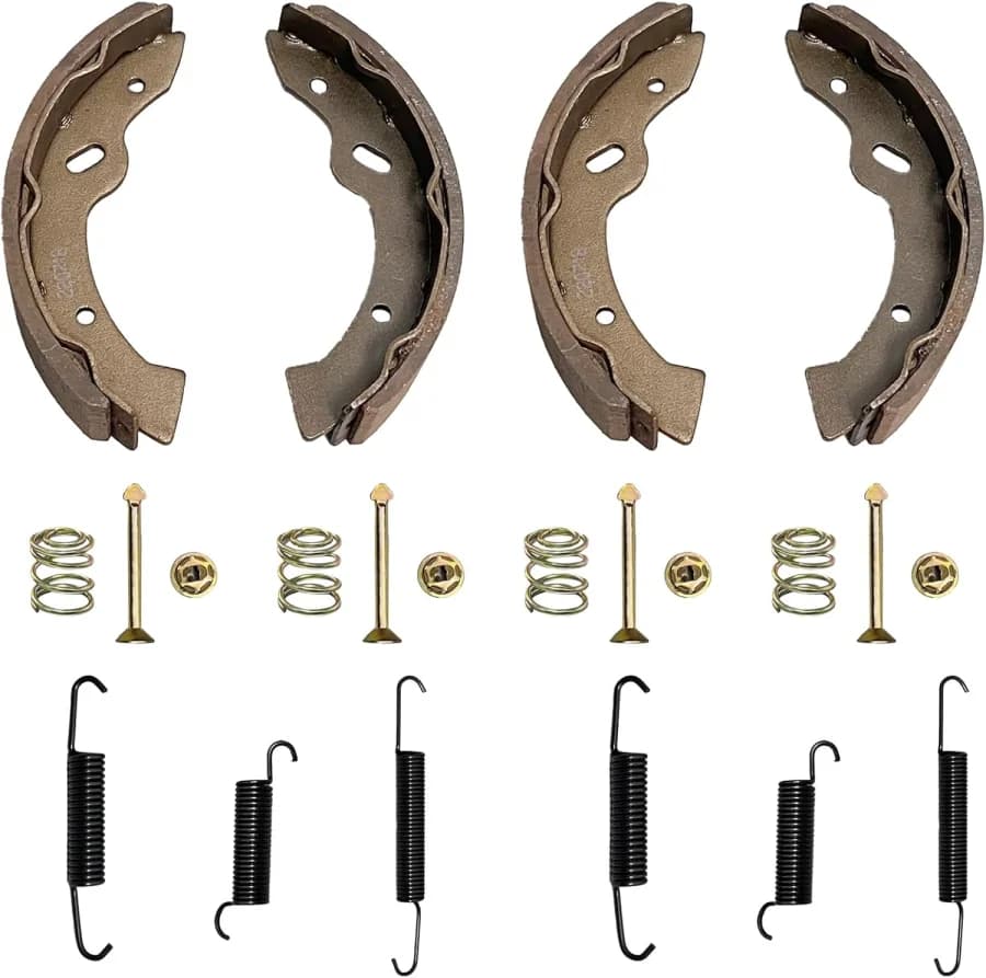 Brake shoes and spring kit for compatible Yamaha golf carts