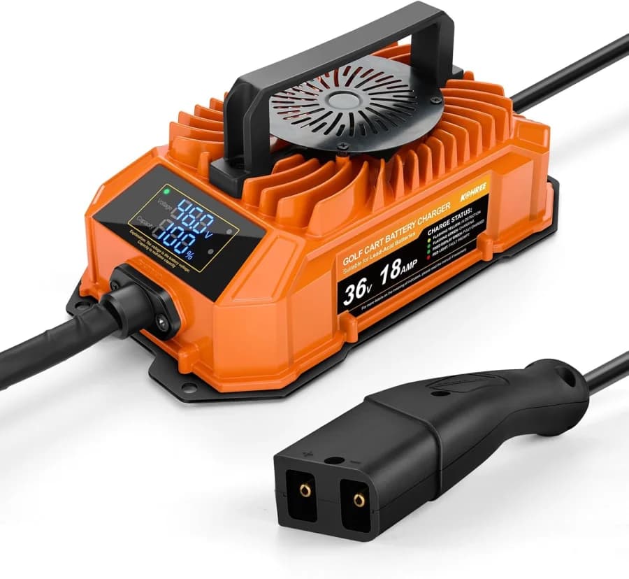 Kohree 36V E-Z-GO TXT golf cart charger with D-style plug