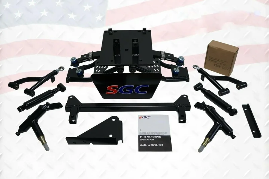 Yamaha G29 lift kit, steering, wheel, and suspension parts for fitment checks