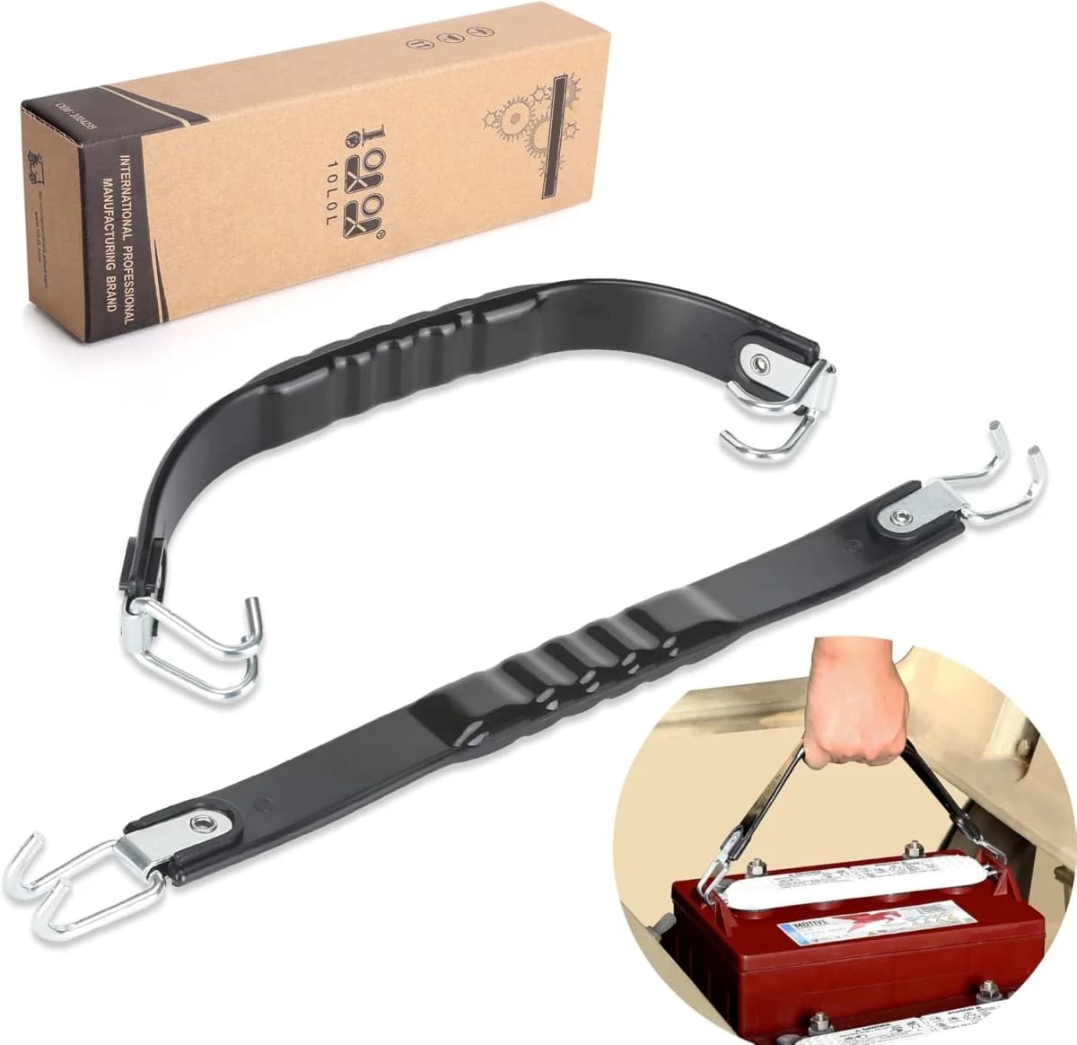 10L0L battery lifting strap for deep-cycle golf cart batteries