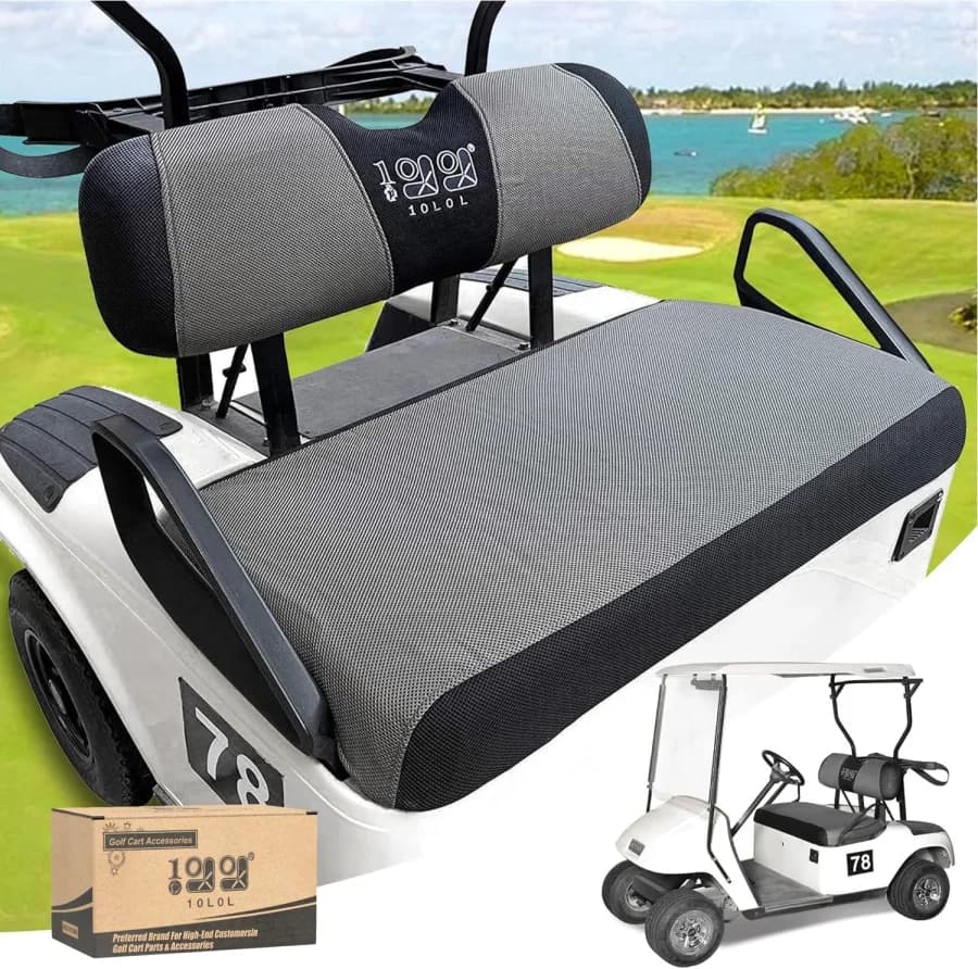Universal golf cart front and rear seat cover set for common bench seats