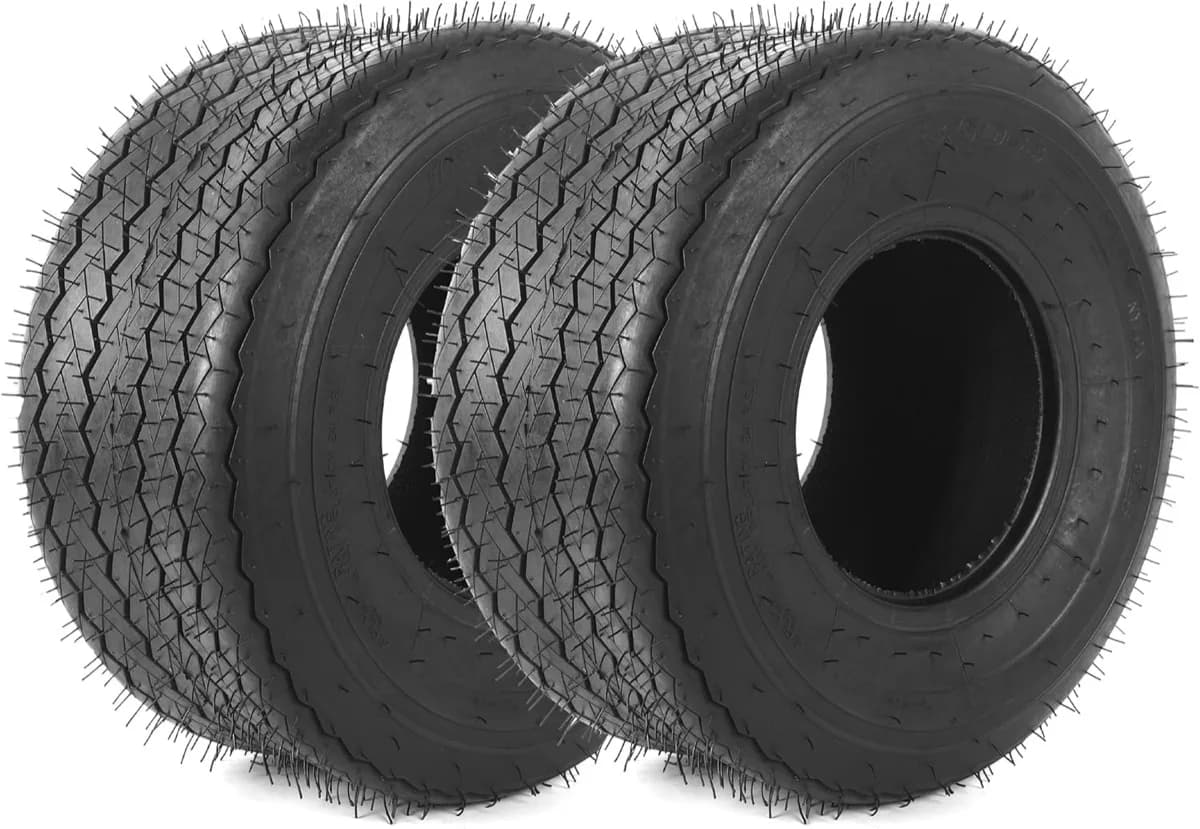 Stock-style golf cart tires and wheels used for E-Z-GO Club Car and Yamaha fitment checks
