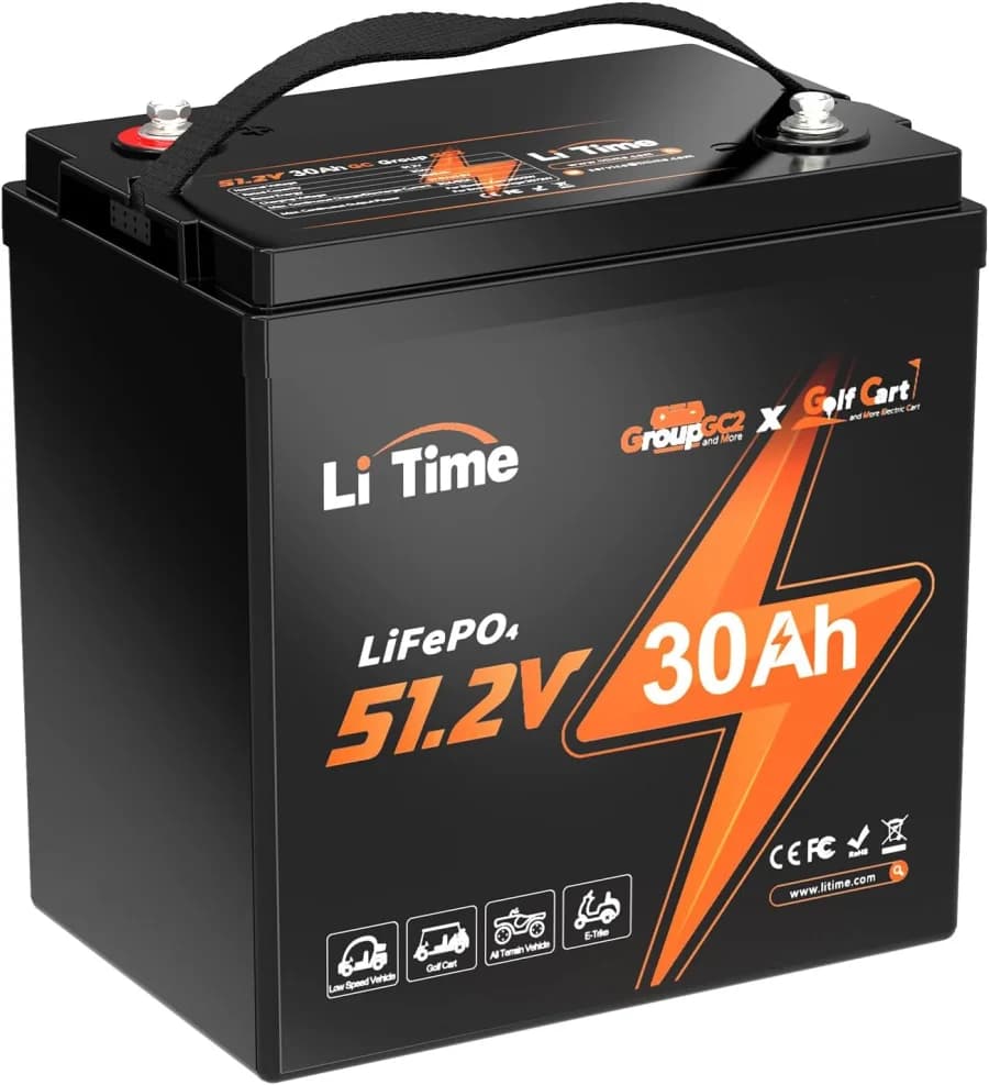 LiTime 51.2V 30Ah lithium golf cart battery