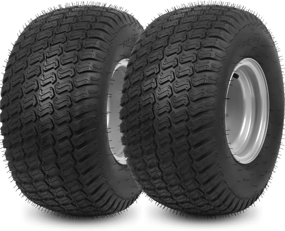 Golf cart wheel and tire combo package used for bolt pattern and clearance planning