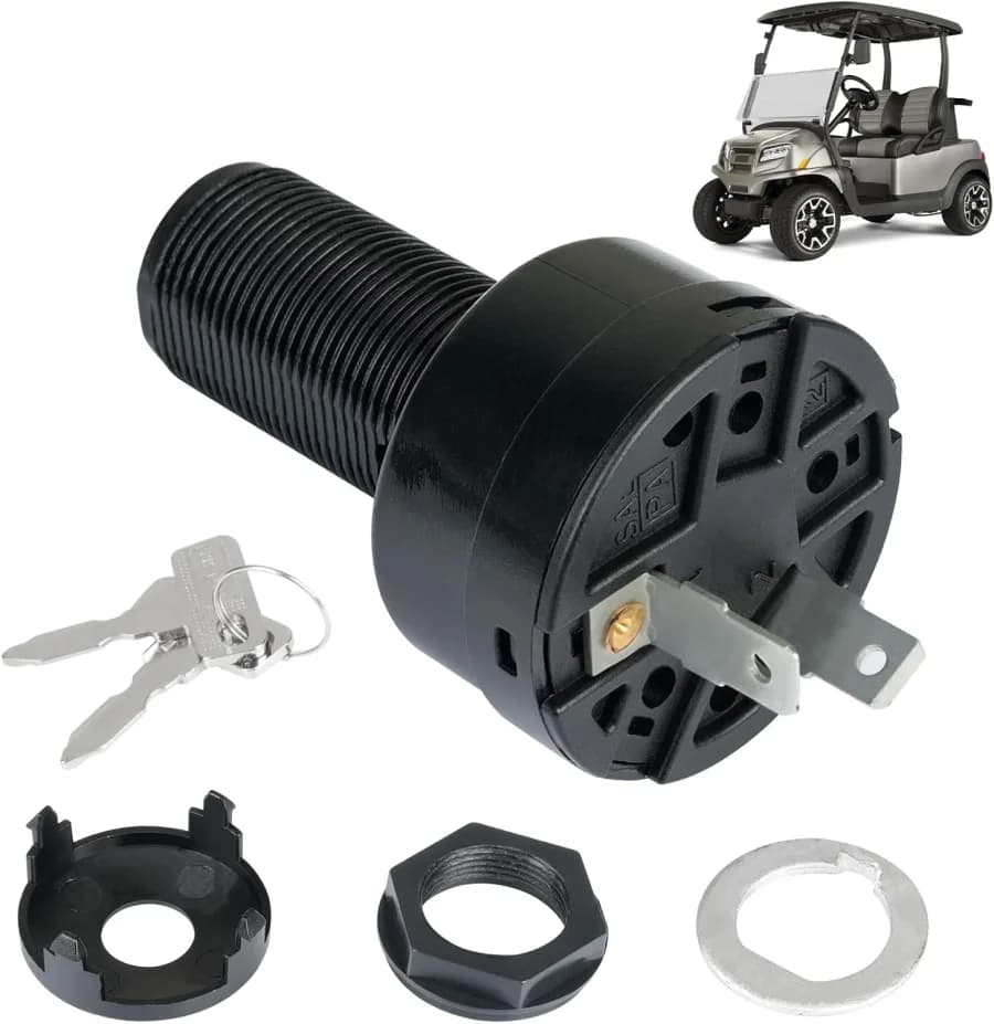 Ignition key switch for Club Car Precedent and Tempo electric golf carts