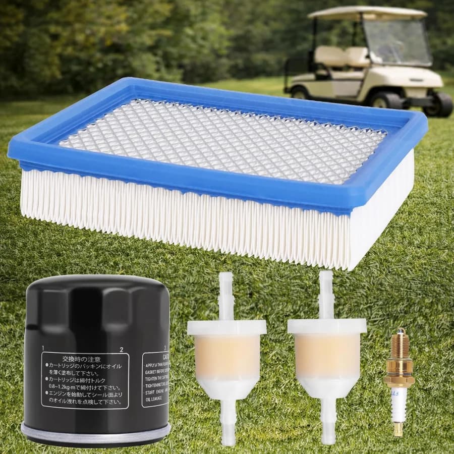 Club Car gas golf cart tune-up, fuel pump, starter generator, and engine service parts