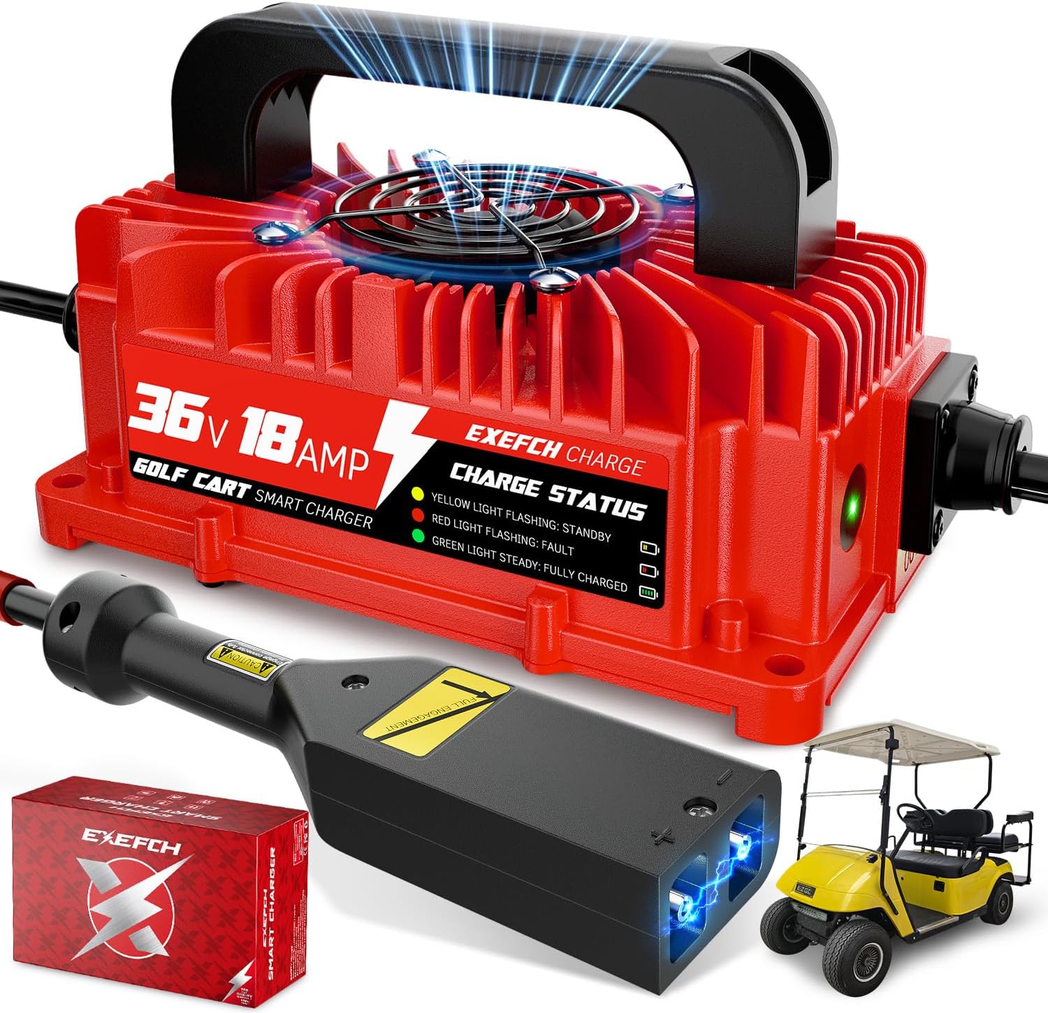 EXEFCH 36V Golf Cart Charger for EZGO